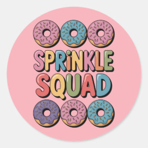 Sticker Rond Écrasage   Saupoudrer bébé