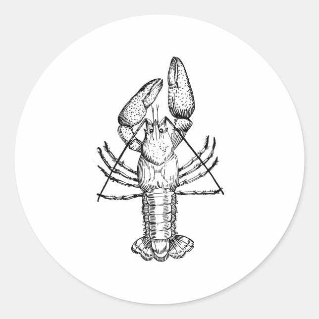 Sticker Rond Écrevisses (Devant)