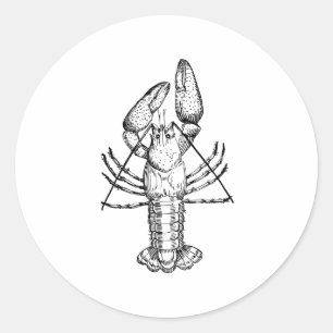 Sticker Rond Écrevisses