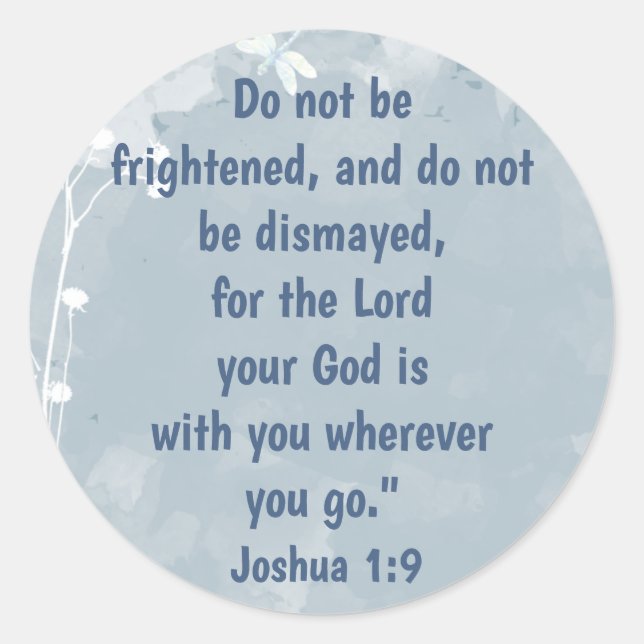 Sticker Rond Écriture, Inspiration, Citation libellule (Devant)