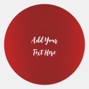 Sticker Rond Écriture professionnelle ajouter du texte rouge mo
