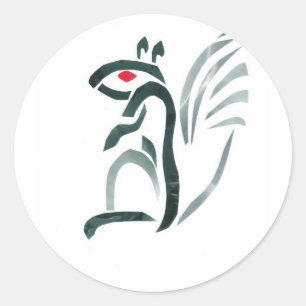 Sticker Rond Écureuil
