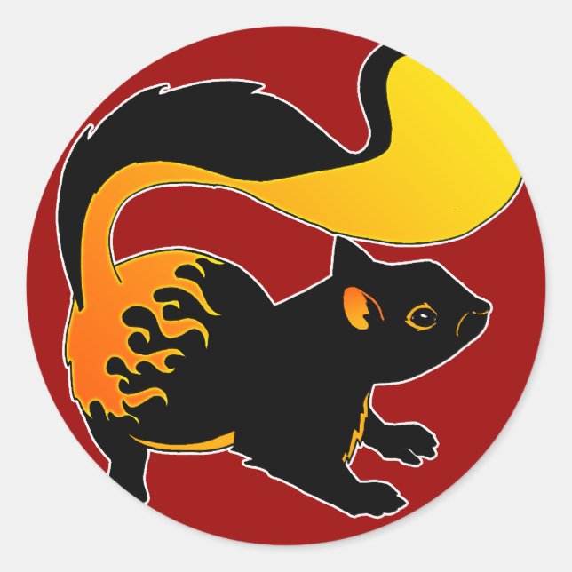 Sticker Rond Écureuil (Devant)