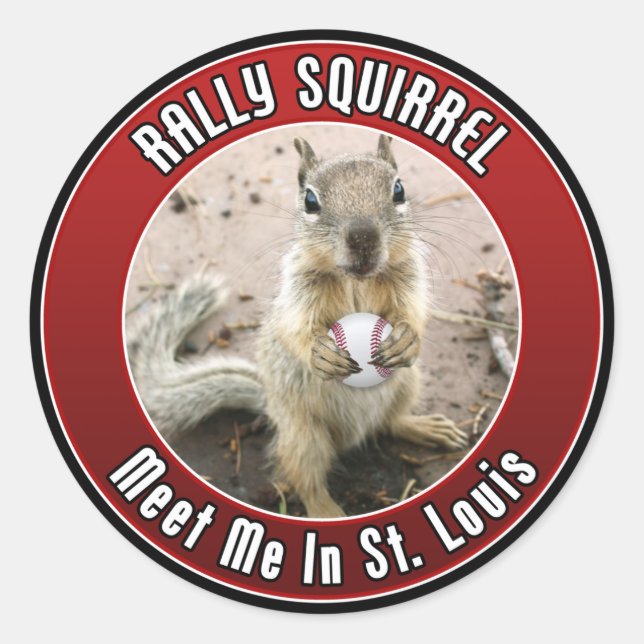 Sticker Rond Écureuil de rallye - Louis, Missouri (Devant)