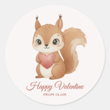 Écureuil mignon avec la Saint-Valentin cœur
