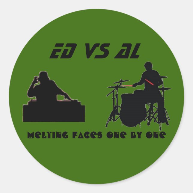 Sticker Rond ED contre AL.......Drizno vs Dr.Fameus six bâton 3 (Devant)