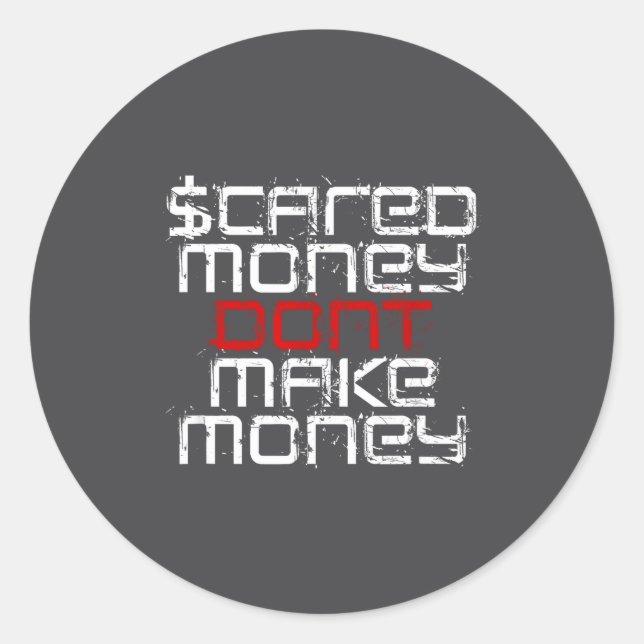 Sticker Rond Ed Money Don't Make Money  (Devant)