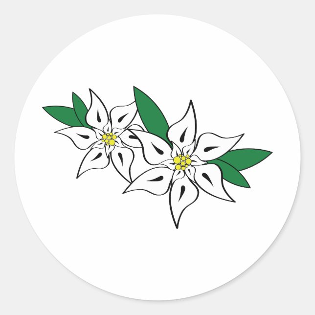 Sticker Rond Edelweiss (Devant)