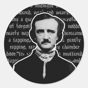 Sticker Rond Edgar Allan Poe