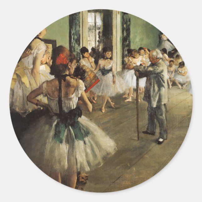 Sticker Rond Edgar Degas La Classe de Danse (Devant)