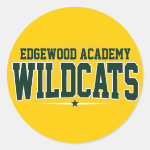 Sticker Rond Edgewood Academy; Wildcats