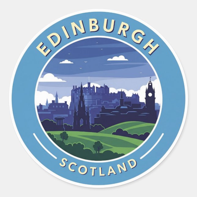 Sticker Rond Edimbourg Edimbourg Monument Dugald Stewart (Devant)