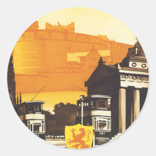 Sticker Rond Edimbourg via LNER Rail Poster