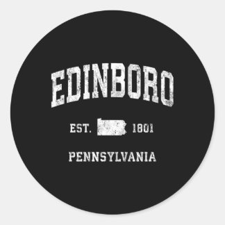 Sticker Rond Edinboro Pennsylvanie Pa Sports sportifs