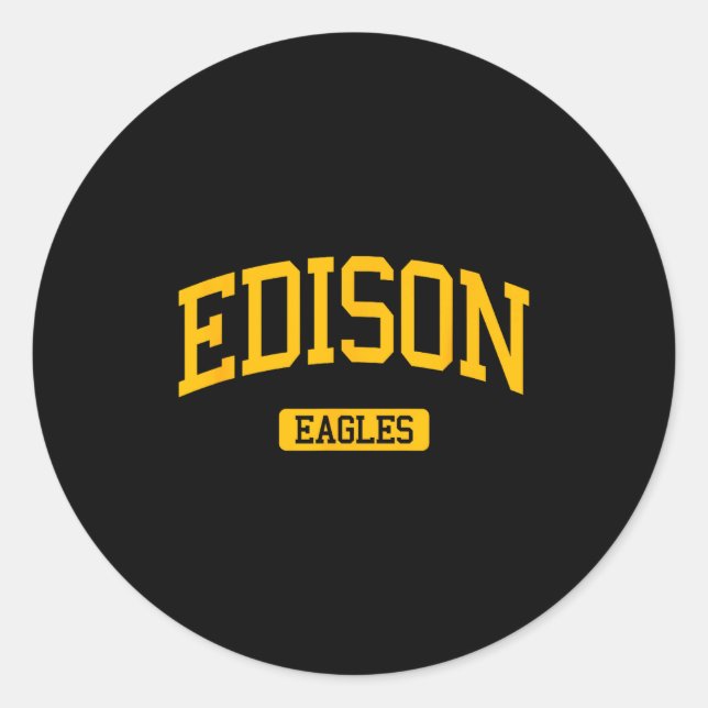 Sticker Rond Edison High School Hs Edison Nj Varsity Srts  (Devant)