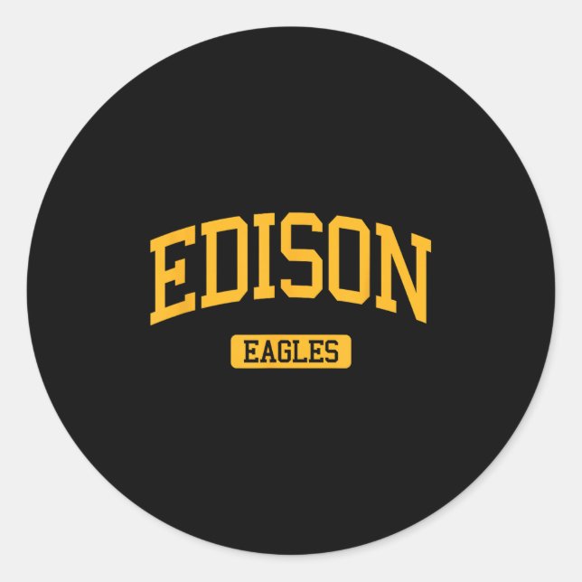 Sticker Rond Edison High School Hs Edison Nj Varsity Srts  (Devant)