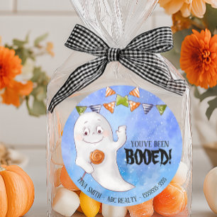 Sticker Rond Editable Vous avez été réservé Halloween