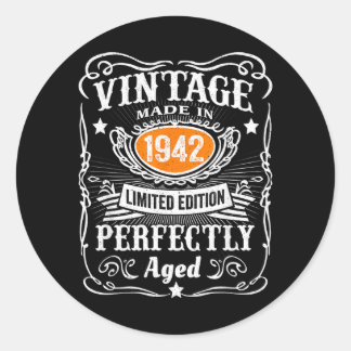 Sticker Rond Édition 1942 Lied vintage Cadeaux 85 ans 85e