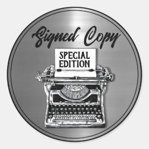 Sticker Rond Edition spéciale Signé Copie Argent