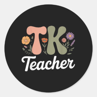 Sticker Rond Éducateur de maternelle transitionnelle Enseignant
