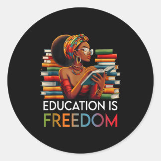 Sticker Rond Education Is Dom Black Teacher Books Black History