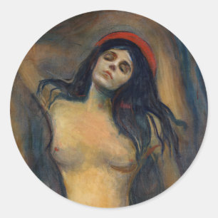 Sticker Rond Edvard Munch - Madonna