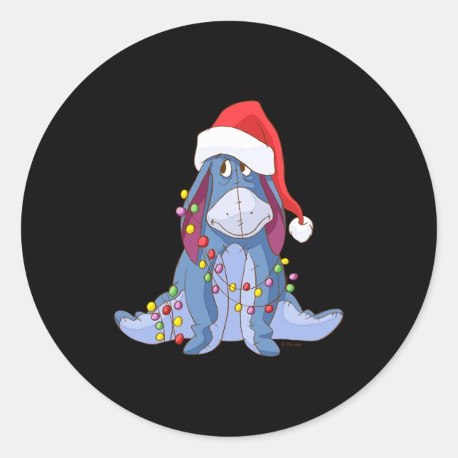 Sticker Rond Eeyore Santa Claus  (Devant)