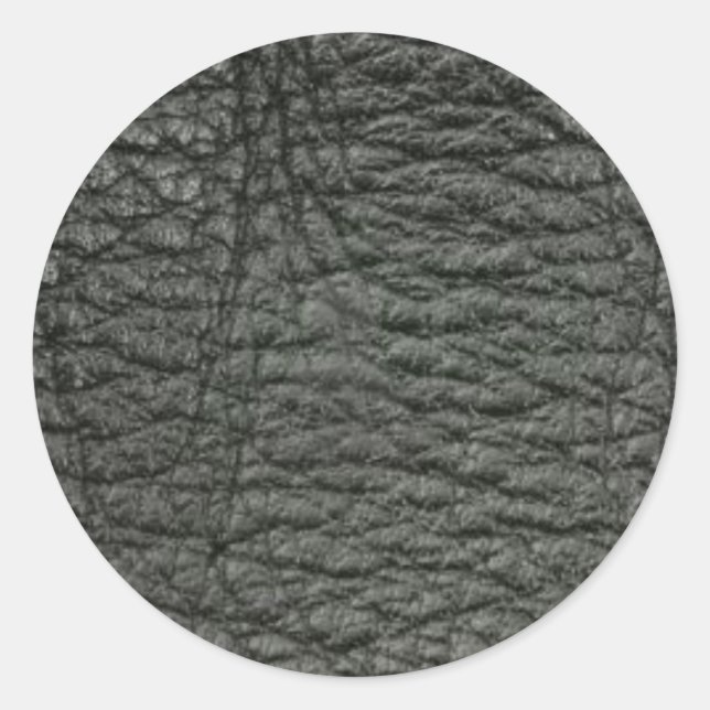 Sticker Rond Effet Noir Leather (Devant)