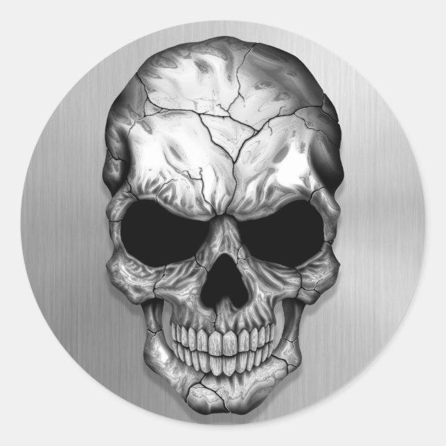 Sticker Rond Effet Steel Steel (Devant)