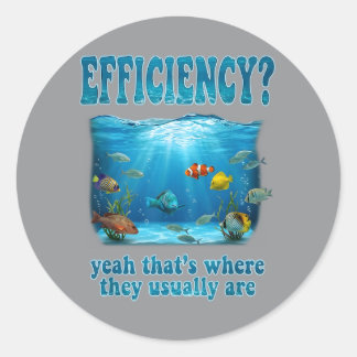 Sticker Rond Efficacité là où ils sont généralement Aquarium Fi