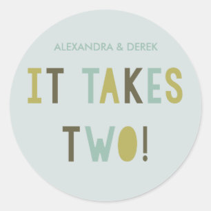 Sticker rond effort commun // Aqua