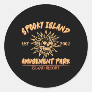 Sticker Rond Éffrayant Island Est 2002 Parc d'attractions Honde