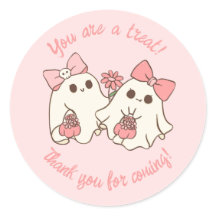 Éffrayant One mignonne rose Fantôme & Bows 1er ann