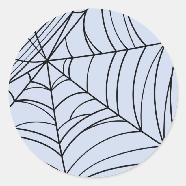 Sticker Rond Éffrayant Spiderwebs fête Déplaisante d'Halloween (Devant)