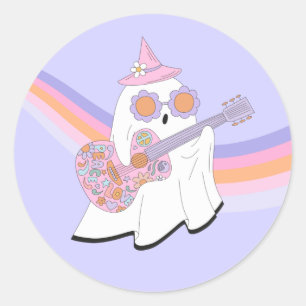 Sticker Rond Éffrayant Un Halloween Fantôme Super 1er anniversa