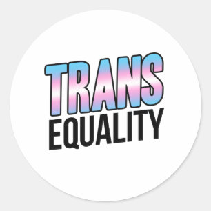 Sticker Rond Égalité Trans