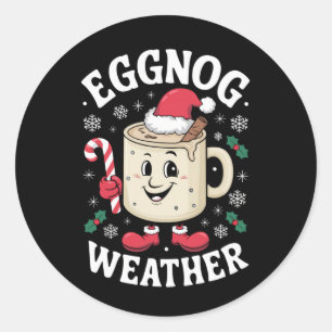 Sticker Rond Eggnow Météo Noël Rétro Noël