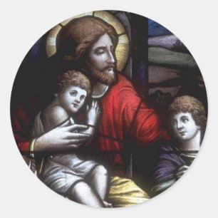 Sticker Rond Église Windows 032