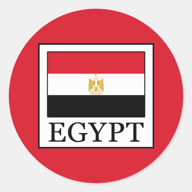 Sticker Rond Égypte (Devant)
