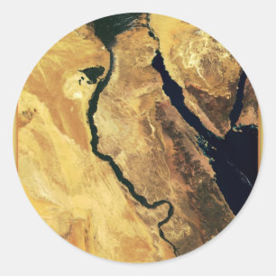 Sticker Rond Égypte de l'espace extra-atmosphérique