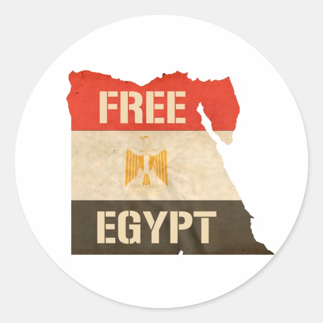 STICKER ROND EGYPTE LIBRE (Devant)