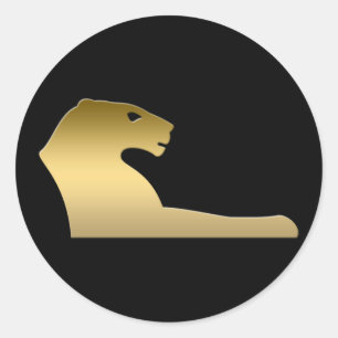 Sticker Rond Egyptian lion
