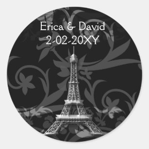 Sticker Rond Eiffel Tour mariage