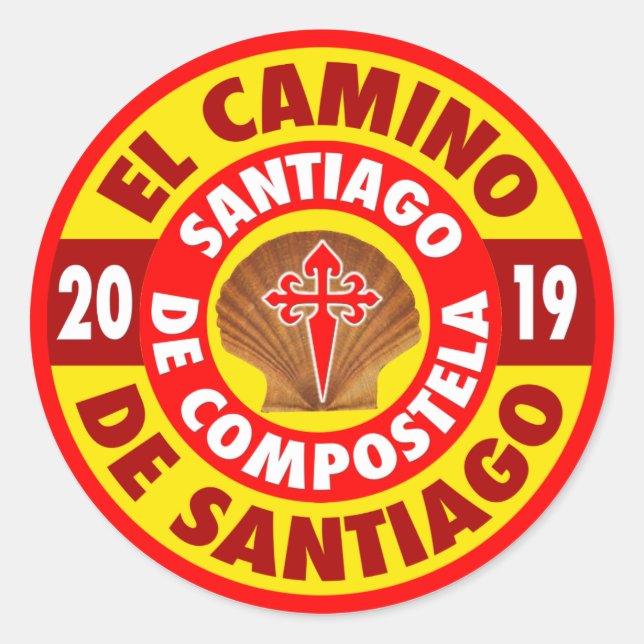 Sticker Rond El Camino de Santiago 2019 (Devant)