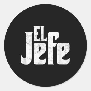 Sticker Rond El Jefe Chef Mexicain Cinco De Mayo Espagnol La La