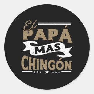 Sticker Rond El Papa Mas Chingon Papa Mexicain Pour Mari