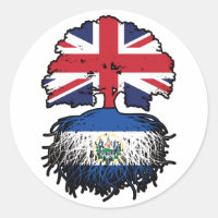 El Salvador Drapeau Salvadorien Britannique Arbre