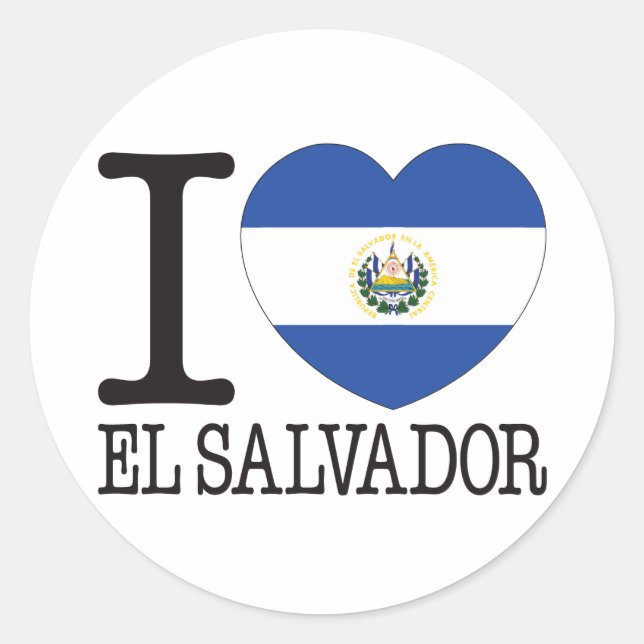 Sticker Rond El Salvador Love v2 (Devant)