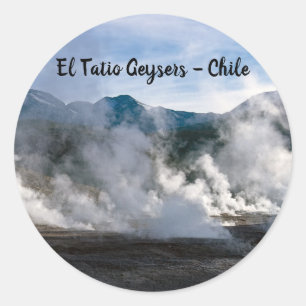 Sticker Rond El Tatio Geysers près de San Pedro de Atacama - Ch