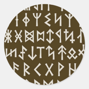 Sticker Rond Elder Futhark Runes